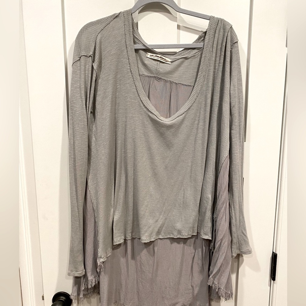 We The Free women’s gray long sleeve shirt. Size Large.